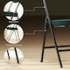 image 5 of HOMCOM Folding Chairs Set of 4 with Cushioned Seat, Steel Frame, Teal Green