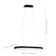 image 5 of EGLO Codriales Modern Black LED Oval Pendant Light WBS Black