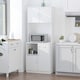 image 2 of HOMCOM Freestanding Kitchen Cabinet Storage Unit Pantry Cupboard, White