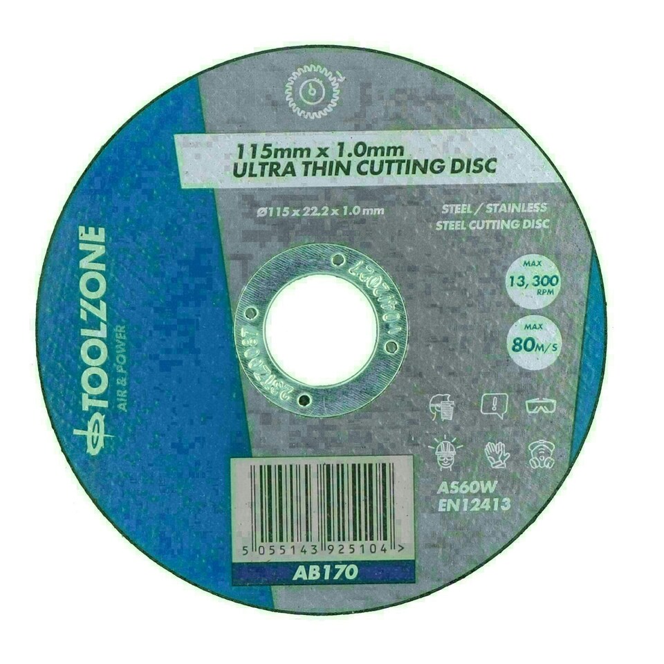 image 1 of Ultra Thin Cutting Discs 115mm (4.5in) x 1.0mm for Stainless Steel Metal 500pc