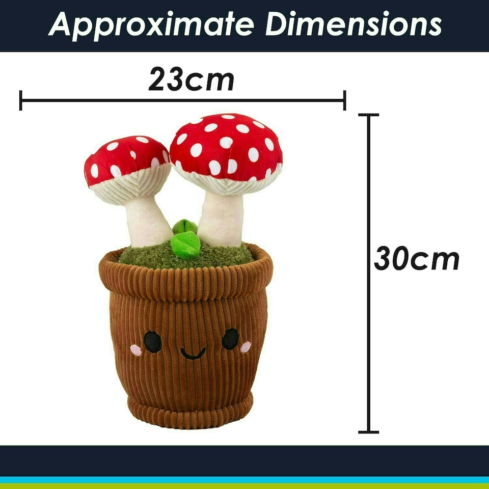 image 1 of Flowerpot Soft Toy Cute Plushie Huggable Cuddly Stuffed Toy Gift 30cm Red