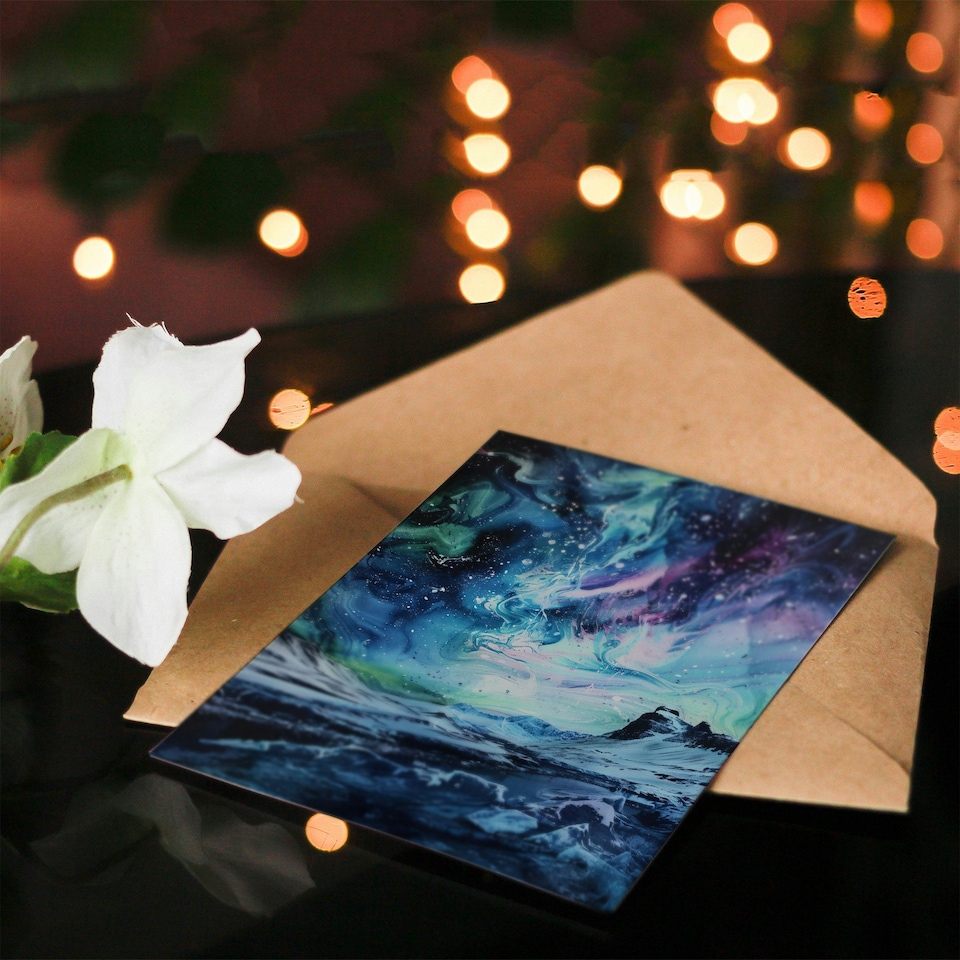 image 1 of Aurora Borealis Northern Lights Him Her Birthday Card