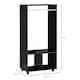 image 3 of HOMCOM Open Wardrobe Clothes Rail Bedroom Clothes Storage Rod