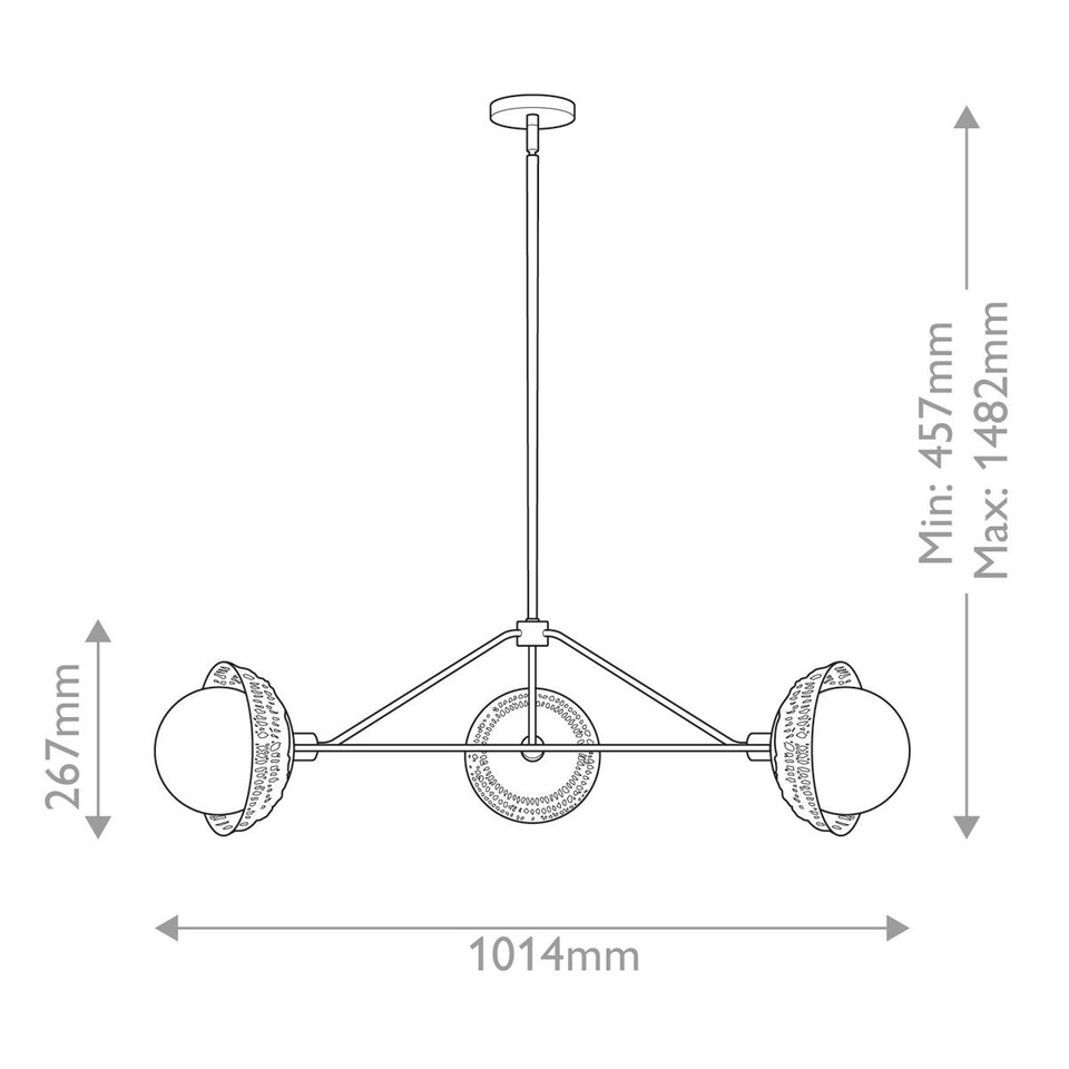 image 1 of Alora Mood Perth Pendant Ceiling Light Contemporary Matt Black 3x E14