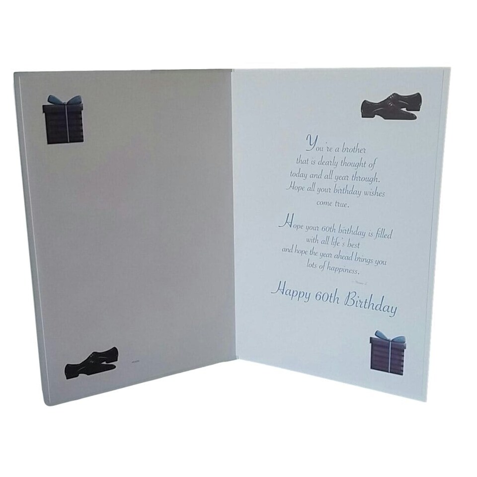image 1 of For You Brother Happy 60th Birthday card