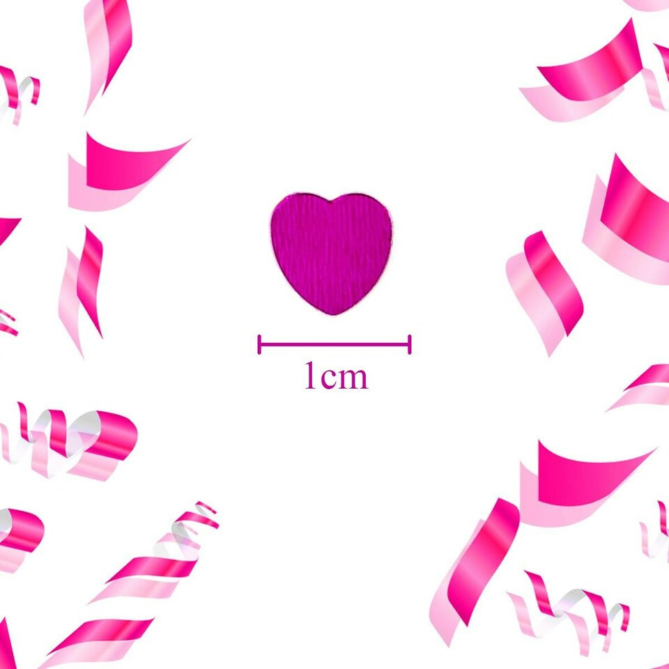image 1 of 14g Pink Heart Confetti