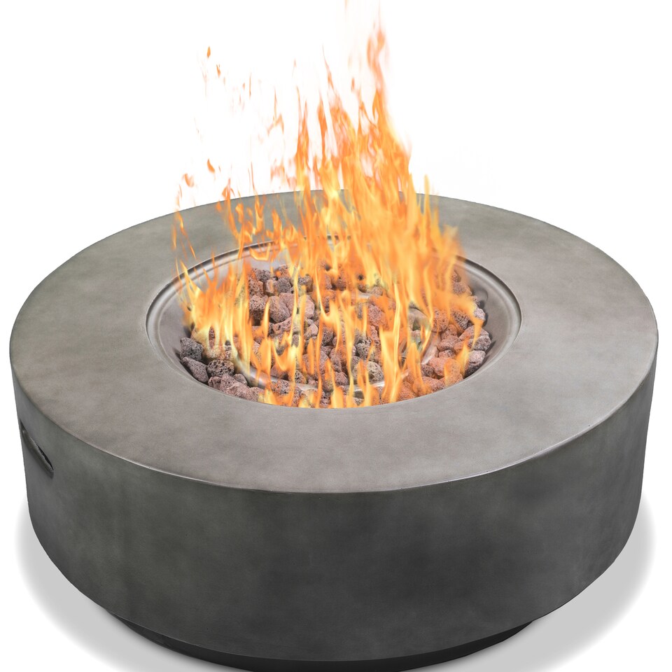 image 1 of Centurion FUSION Dark Grey Lavish Garden & Patio Fire Pit with Stone Finish - Fully Assembled
