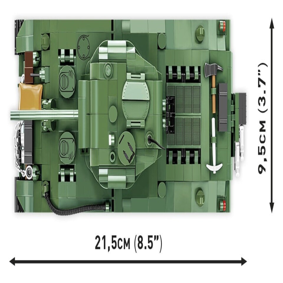 image 1 of M4A3 Sherman tank brick model - COBI 2570 - 852 bricks