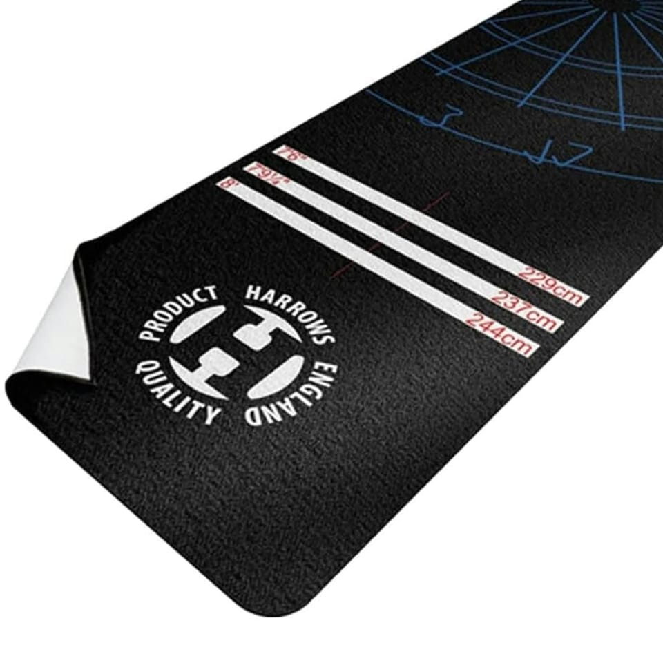 image 1 of Harrows Nylon Dart Mat - Black - 300cm x 65cm