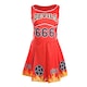 image 1 of Devils Cheerleader Fancy Dress Costume Red | L