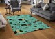 image 2 of Hand Painting Abstract, Ancient Egypt Horus Eye Signs Designer Rug | Multi