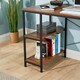 image 7 of Computer Desk Adjustable Shelves Storage Hook Office Table Workstation Brown | Light Oak