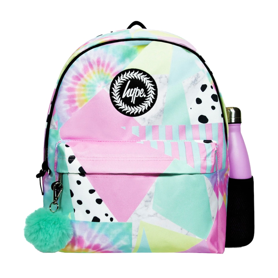 image 1 of Kids Backpack Multi Pastel Collage Design | Lightweight School Bag | Multi | Multi | 1
