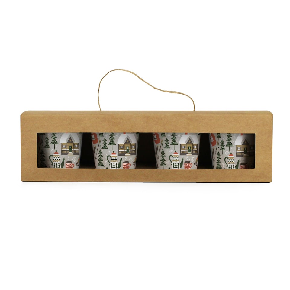 image 1 of Winter Forest Ceramic Egg Cups - Set of 4