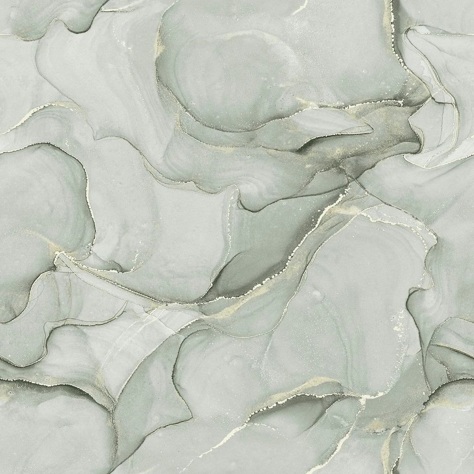image 1 of Muriva Elysian Marble Wallpaper - Green/Gold - 10m x 0.5m Green