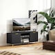 image 2 of HOMCOM Modern TV Stand Cabinet with Storage for Living Room, Black