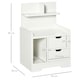 image 5 of HOMCOM Bedside Table, Small Bedside Cabinet with 2 Drawers and Storage Shelves, Modern Nightstand for Bedroom, White