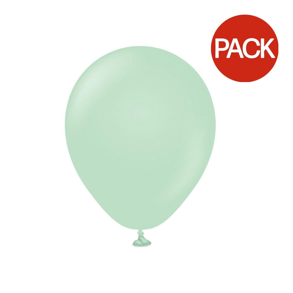 Kalisan Latex Plain Balloon (Pack of 100) - Green - One Size