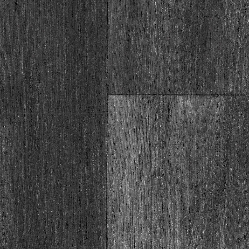 image 1 of Black Wood Effect Anti-Slip Vinyl Flooring For Kitchen, Bathroom, Dining Room, 2.5mm Thick