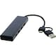 image 4 of Tekio Rise Recycled Aluminium USB 2.0 Hub - Solid Black - One Size