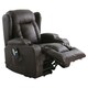 image 2 of Caesar Single Motor Rise Recliner Bonded Leather Heat & Massage Chair (Brown)