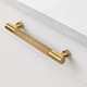 image 6 of Pushka Home Solid Brass Knurled Bar Handle 160mm - Gold