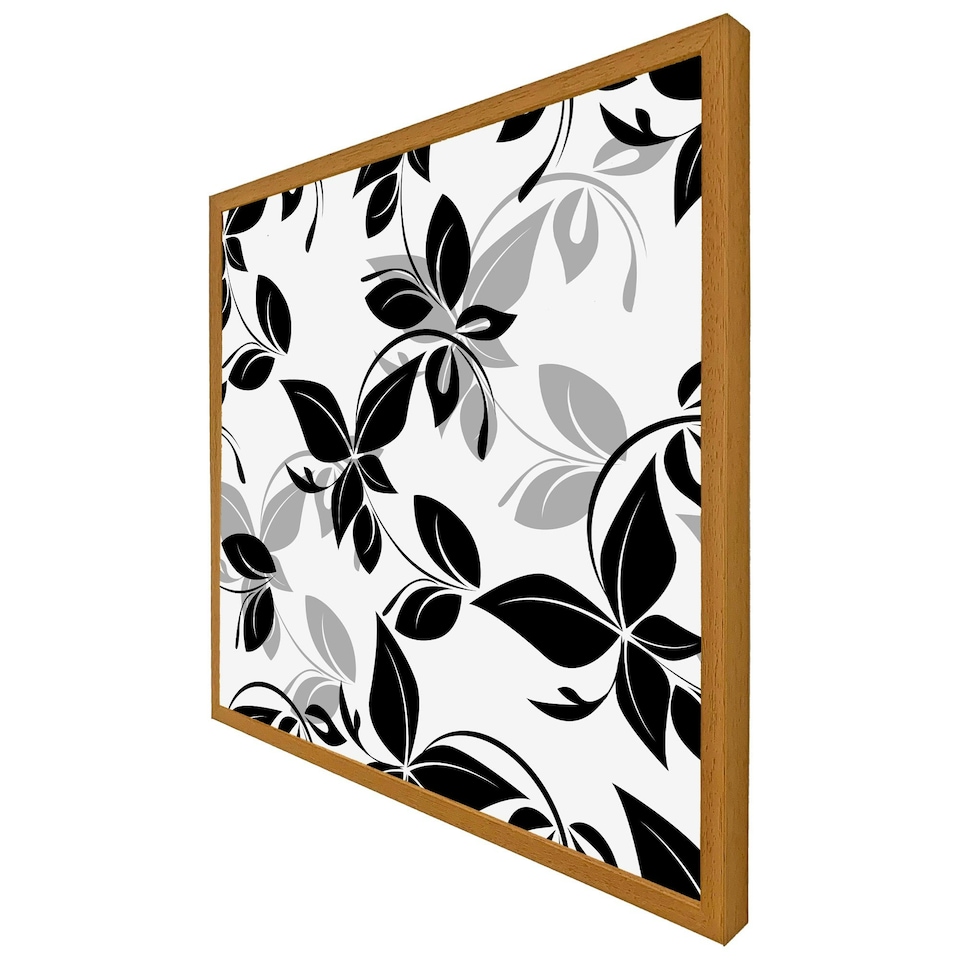image 1 of Black & white floral (Picture Frame) Brown | XS