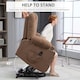 image 3 of HOMCOM Riser and Recliner Chair w/ Remote, Lift Chair for Elderly, Brown | Brown