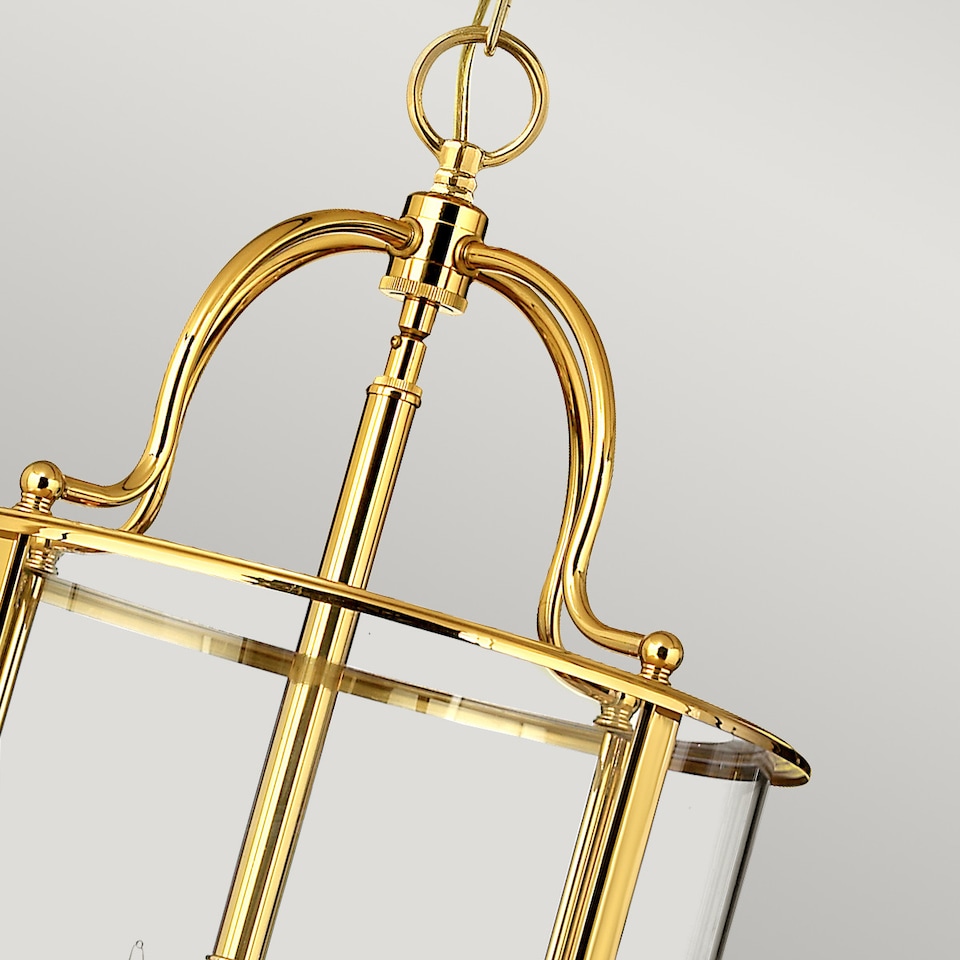 image 1 of Gentry 6 Light Large Ceiling Lantern Pendant Polished Brass, E14