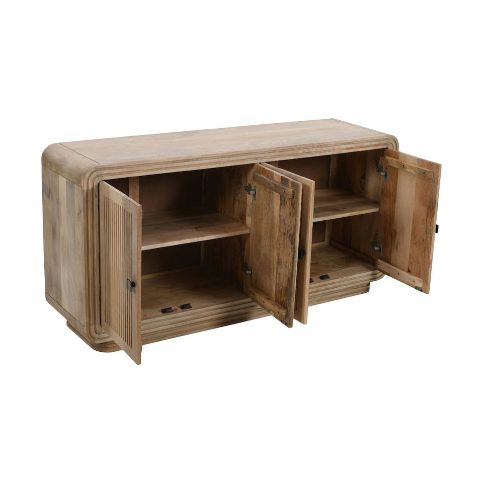 image 1 of Rayne Mango Wood 4 Doors Large Sideboard Brown