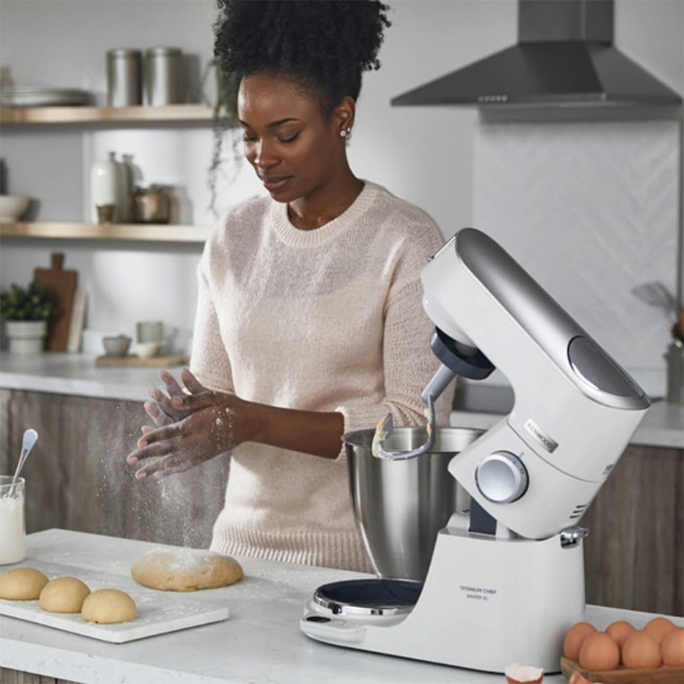 image 1 of Kenwood Chef Baker XL Stand Mixer, 7L, White