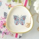 image 2 of Ceramic Floral Butterfly Jewellery Trinket Dish