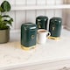 image 4 of Lovello Coffee Canister Green Textured 11x11cm