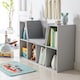 image 7 of HOMCOM Kids Cabinet w/ Six Compartments for Toys, Clothes, Books - Grey Grey | 103 x 30 x 60cm