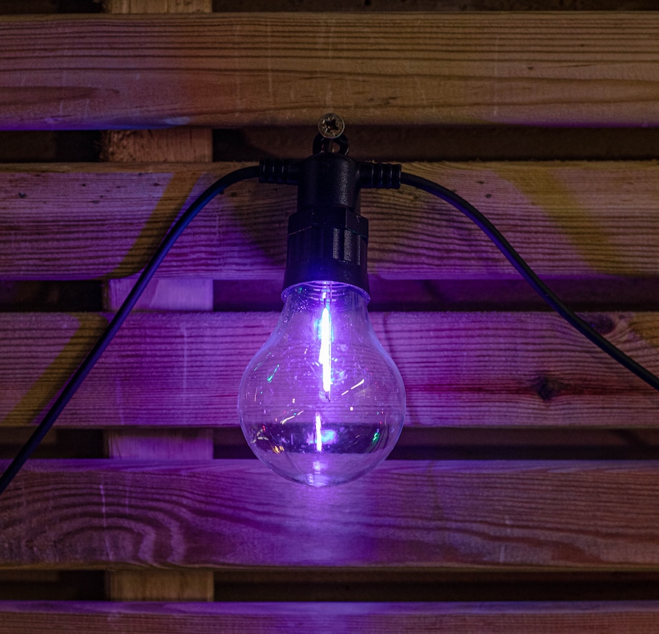 image 1 of Set of 20 Indoor Outdoor Connectable Festoon Lights with Multi-Coloured LEDs