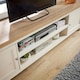 image 5 of Console TV Stand Television Unit Living Room Furniture Oak Solid | White