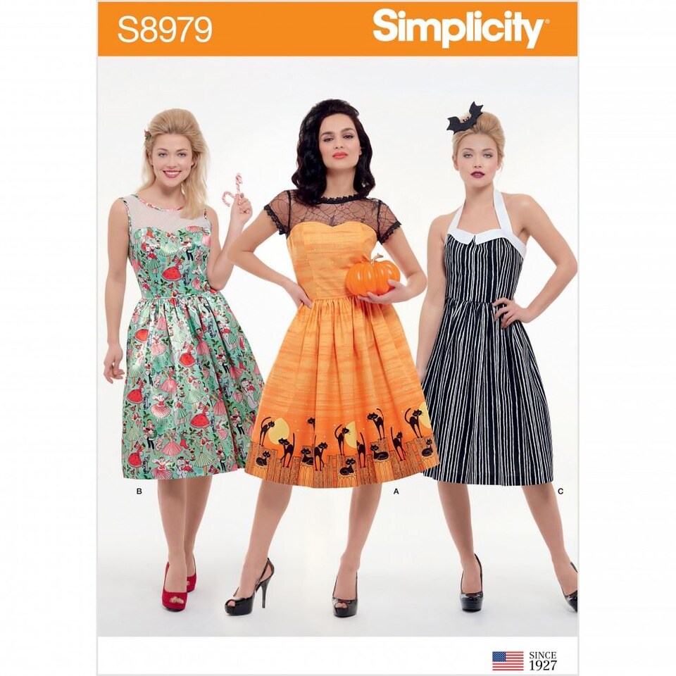 image 1 of Simplicity 8979 Paper Sewing Pattern – Women’s Dress, Size U5 (16–18–20–22–24), Intermediate
