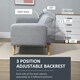 image 4 of HOMCOM 3 Seater Sofa Bed w/ Adjustable Backrest for Living Room, Guest Room 