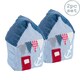 image 1 of Nicola Spring Beach Hut Door Stops - 15 x 21cm - Blue Stripe - Pack of 2