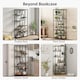 image 6 of HOMCOM 7-Tier Bookshelf, Geometric Bookcase, Industrial Floor Standing Book Shelf, Open Display Shelving Unit for Living Room, Home Office and Bedroom, Grey and Black | Black | Grey and Black