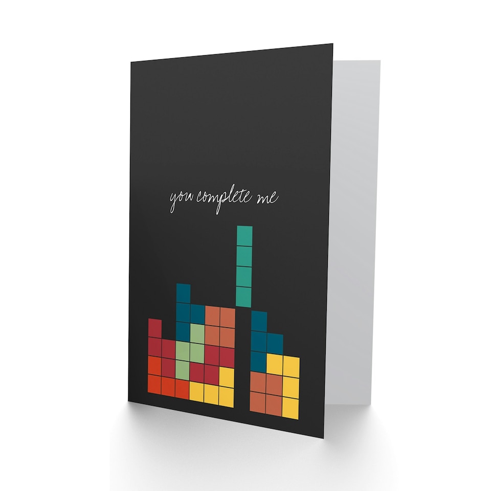 image 1 of You Complete Me Partner Anniversary Love Valentines Day Card