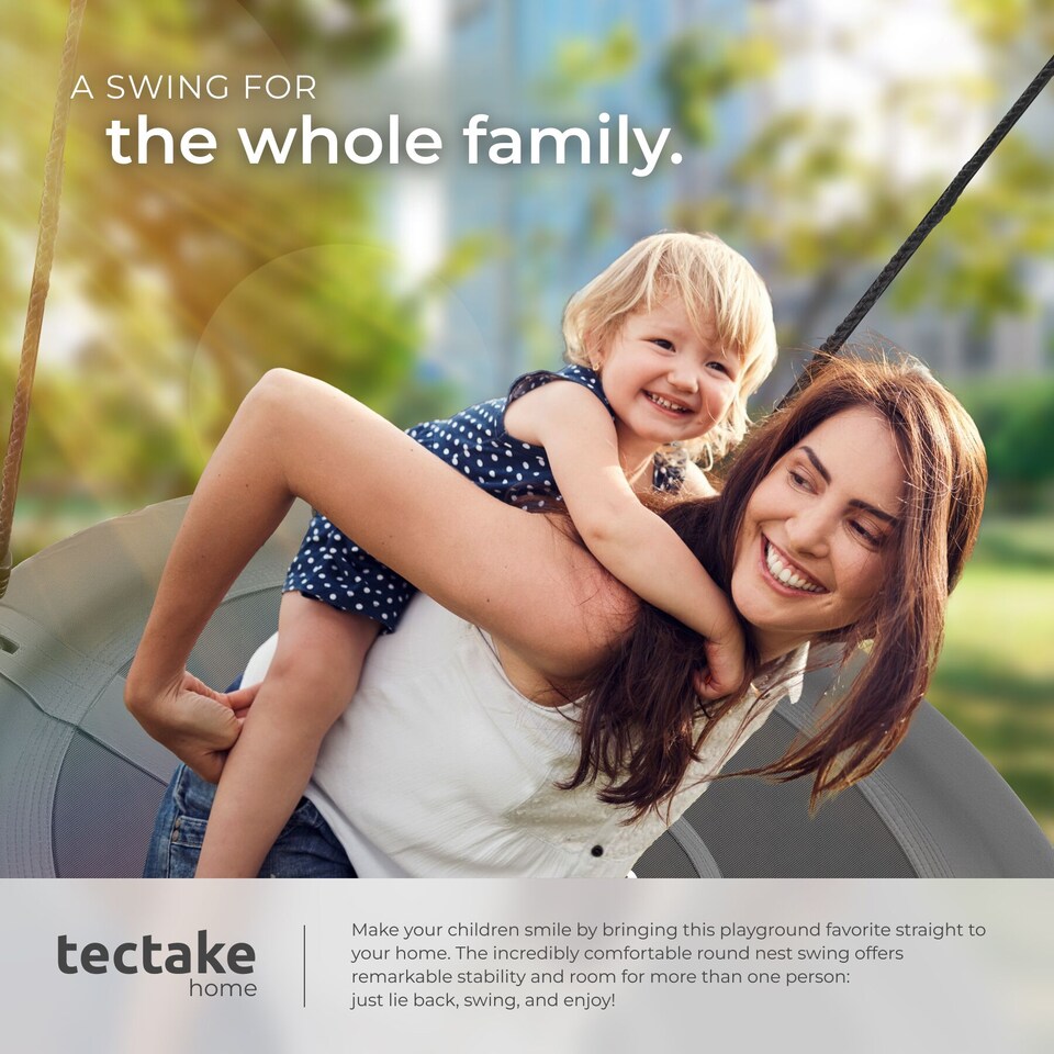 image 1 of Swing - 120 kg weight capacity, height-adjustable | Grey | grey/black | Ø 120 cm | 1