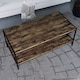 image 3 of Vida Designs Brooklyn Coffee Table Industrial Side Living Room Table, Dark Wood
