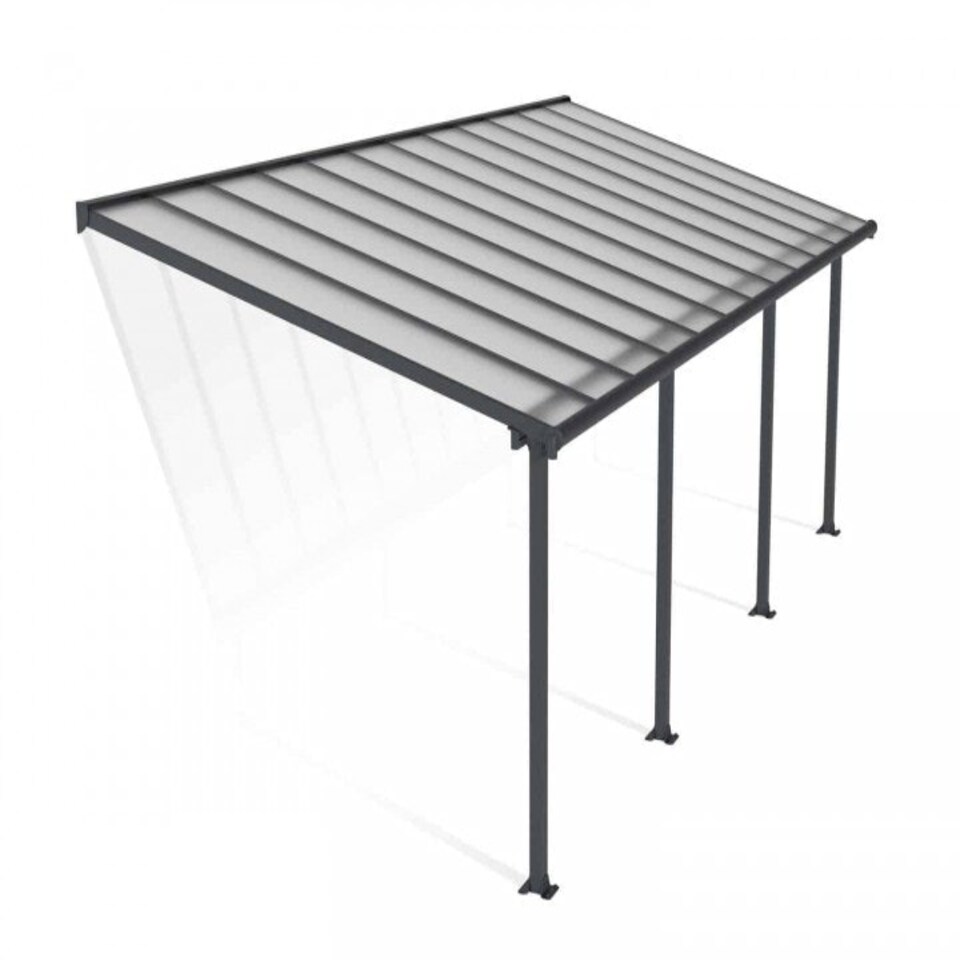 image 1 of Patio Cover Olympia 3 x 7.30 Clear - Polycarbonate - L739 x W300 x H305 cm - Grey Grey