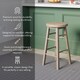 image 5 of Chef Vida Wooden Revolving Bar Stool Set of 2, White