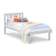 image 1 of Dove Grey Lacquer Solid Pine Low Foot End Bed - Single 3ft (90cm)