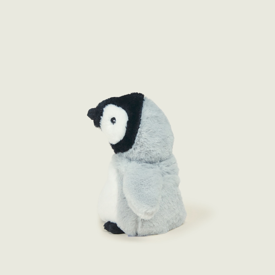 image 1 of Warmies Baby Penguin Plushie Junior Size, Weighted Teddy Slightly Scented with Dried French Lavender, Hot or Cold Cuddly Toy for Anxiety and Relaxation