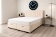image 1 of Ottoman Cube Cream Plush 6ft Superking Foot Lift Bed Headboard and Mattress Set