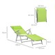 image 5 of Outsunny Sling Patio Reclining Chaise Lounge Garden Furniture Green