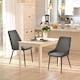 image 2 of HOMCOM Set Of 2 Quilted PU Leather Dining Chairs 4 Legs Grey